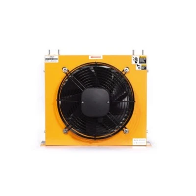 Aluminium Angin Cooled Oil Cooler Kompresor Udara Oil Cooler Heat Exchanger Kipas Hidrolik Oil Cooler Radiator Kanthi 24v Fan